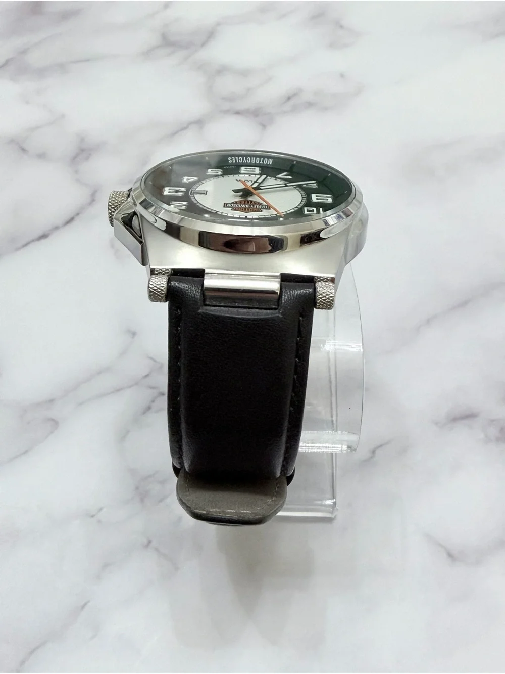Bulova Harley-Davidson Men's Watch 43mm Stainless Steel Leather Strap 76B156